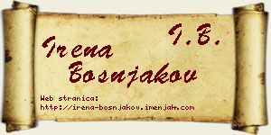 Irena Bošnjakov vizit kartica